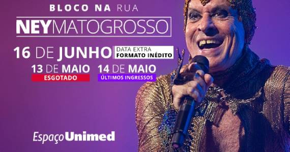 Ney Matogrosso terá nova data no Vibra SP