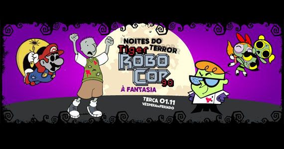 A festa à fantasia de Halloween mais esperada da Lab Club Tiger Robocop 90 é hoje! Eventos BaresSP 570x300 imagem