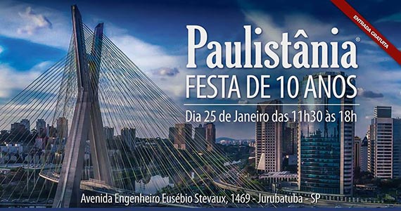 Paulistânia comemora os seus 10 anos e os 465 anos de São Paulo Eventos BaresSP 570x300 imagem