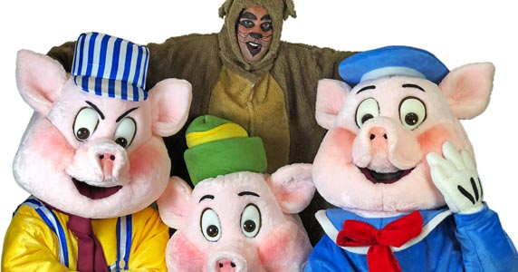 Os Três Porquinhos e o Lobonzinho no Teatro Jardim Sul