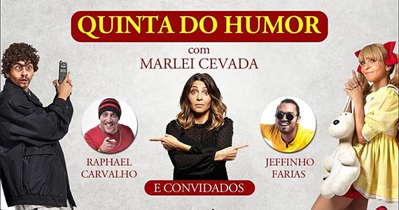 Elidio Bar apresenta Quinta do Humor com Marlei Cevada Eventos BaresSP 570x300 imagem