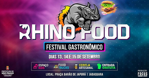 Rhino Food In Praça acontece na Praça Barão de Japurá
