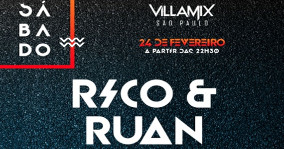 Vai rolar show da dupla Rico & Ruan cantando no palco da Villa Mix muito sertanejo Eventos BaresSP 570x300 imagem