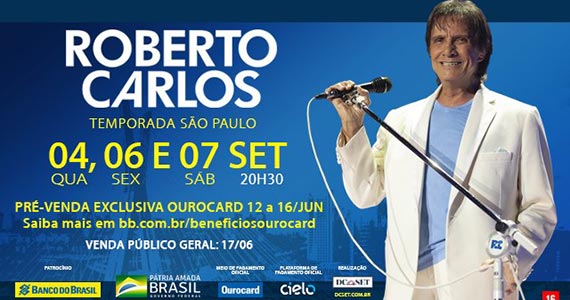 Roberto Carlos retorna ao Espaço das Américas com novo disco Eventos BaresSP 570x300 imagem