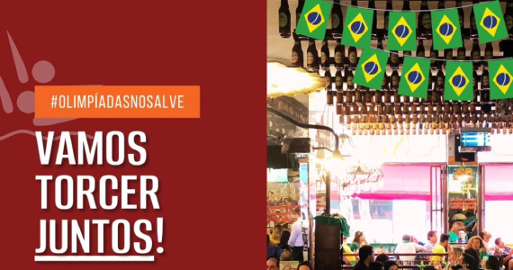 Transmissão dos Jogos Olímpicos no Bar Salve Jorge - Centro