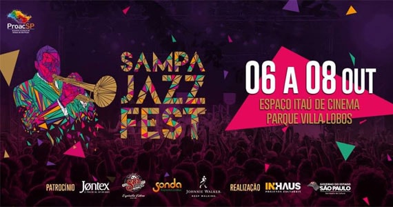 Sampa Jazz Fest - 06 a 08 de Outubro no Espaço Itaú de Cinema e Parque Villa Lobos Eventos BaresSP 570x300 imagem