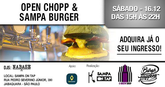 Festa de Final de Ano da E-Brewshop, Burger Happens, We Growler no Sampa On Tap Eventos BaresSP 570x300 imagem
