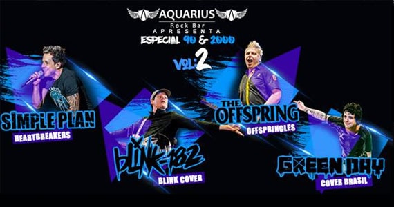 Covers do Simple Plan, Blink 182, The Offsping e Green Day se apresentam no Aquarius Rock Bar Eventos BaresSP 570x300 imagem
