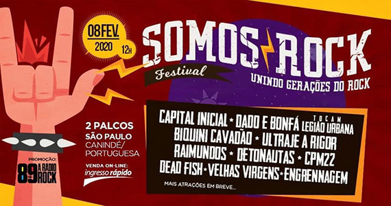 Somos Rock Festival reúne Capital Inicial, CPM22, Raimundos e mais