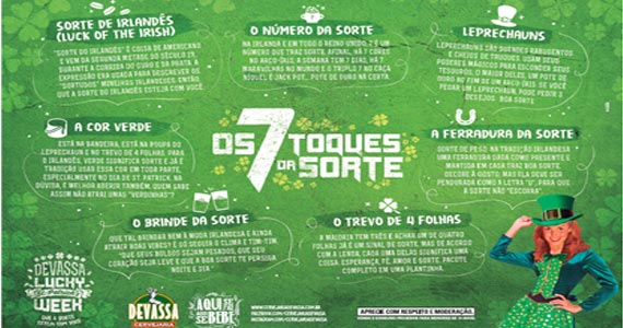 Cervejaria Devassa leva clima irlandês para o dia de St. Patrick s em ação intitulada Devassa Lucky Week Eventos BaresSP 570x300 imagem