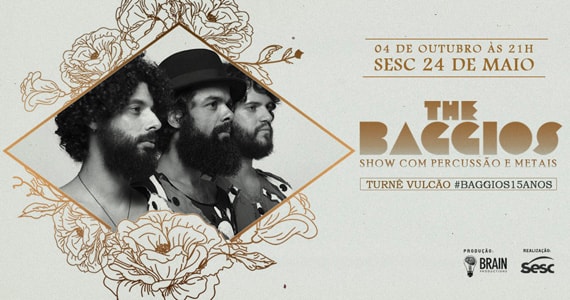 The Baggios apresentam show da turnê Vulcão com percussão e metais no Sesc 24 de Maio Eventos BaresSP 570x300 imagem