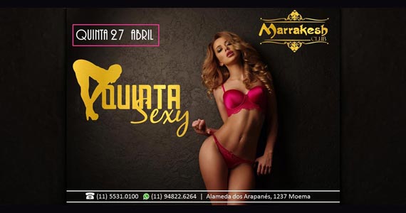 Quinta Sexy com muito swing e erotismo no Marrakesh Club Eventos BaresSP 570x300 imagem
