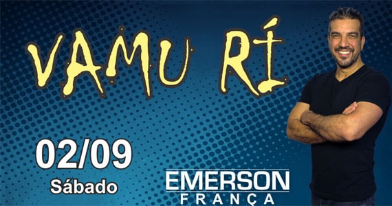 Teatro Eva Wilma recebe a divertida comédia Vamu Ri de Emerson França Eventos BaresSP 570x300 imagem
