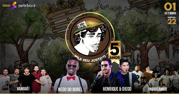 Vila Seu Justino comemora 05 anos com Henrique & Diego e Nego do Borel na Audio Eventos BaresSP 570x300 imagem