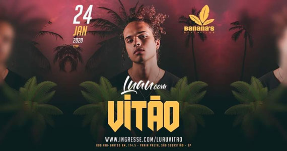 Bananas Beach Club apresenta Luau com Vitão