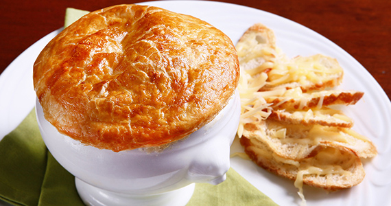 Sopas para inverno no restaurante Bistrot de Paris