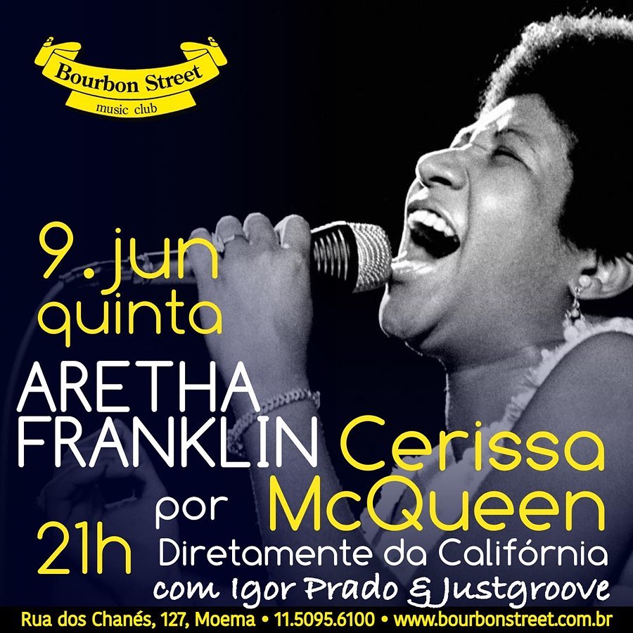 Aretha Franklin por Cerissa Mcqueen com Igor Prado & JustGroove Aretha Franklin por Cerissa Mcqueen com Igor Prado & JustGroove