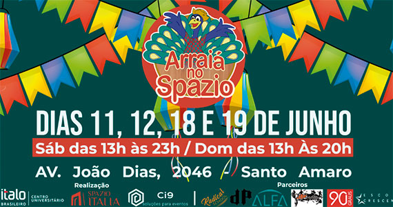 Spazio Itália promove Festa Junina com muita comida típica e brincadeiras Eventos BaresSP 570x300 imagem