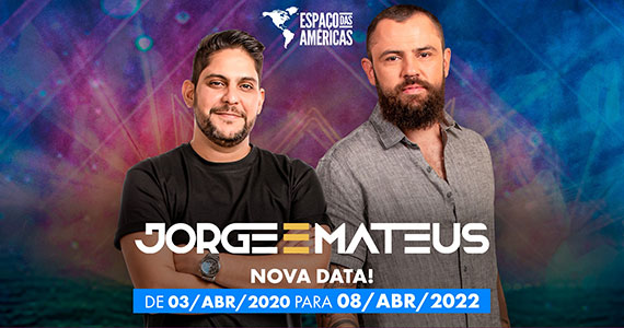 Dupla Jorge e Mateus apresentam novo show no Espaço das Américas Eventos BaresSP 570x300 imagem
