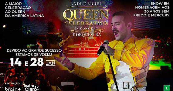 Queen Celebration in Concert no palco do Teatro Claro SP Eventos BaresSP 570x300 imagem