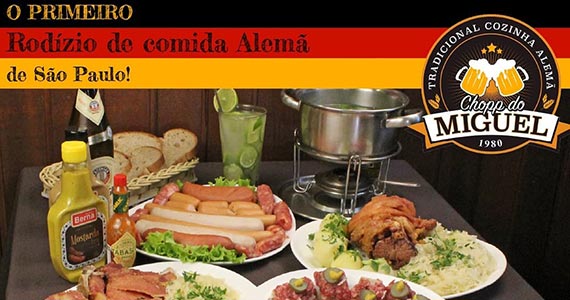 Rodízio de comida alemã no Chopp do Miguel