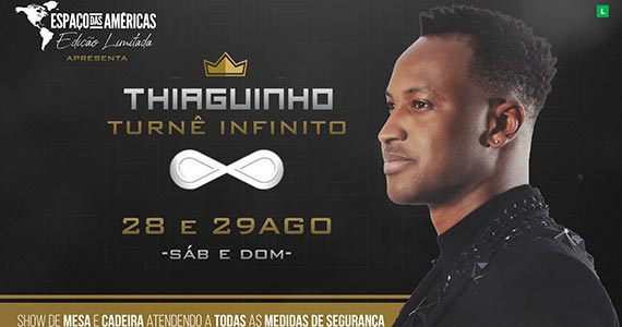 Thiaguinho apresenta o melhor do pagode no Espaço das Américas Thiaguinho apresenta o melhor do pagode no Espaço das Américas