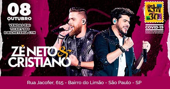 Zé Neto e Cristiano retornam ao CTN com nova turnê