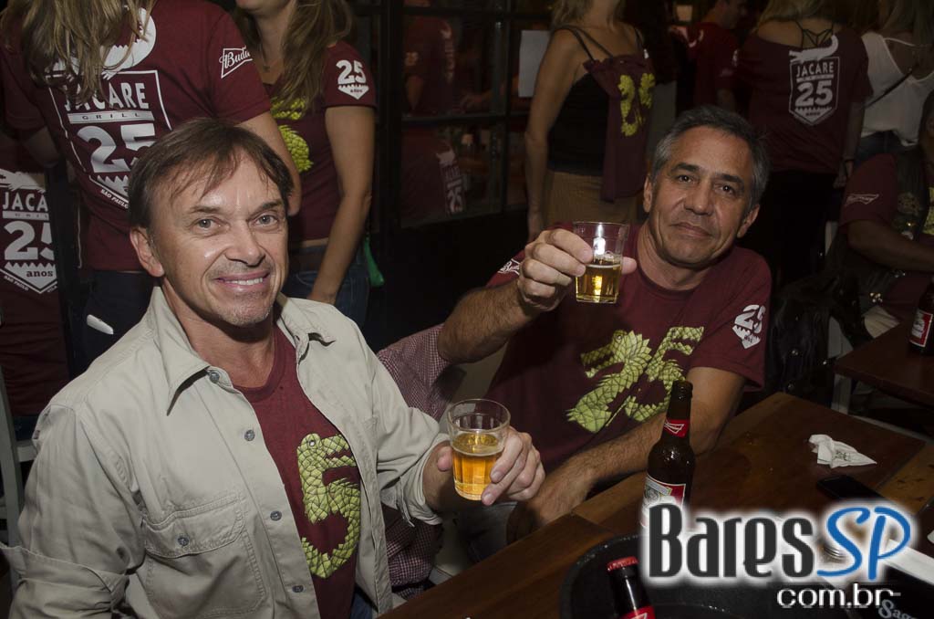 Jacaré Grill comemora 25 anos com atrações especiais na terça Jacaré Grill comemora 25 anos com atrações especiais na terça