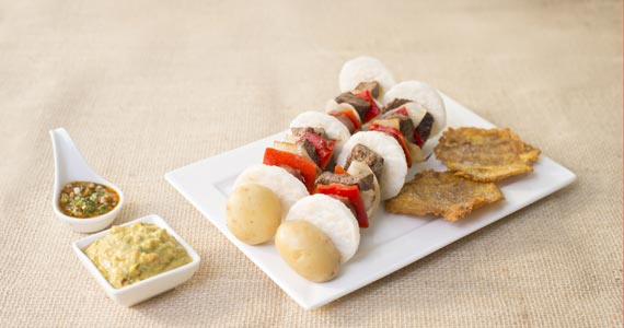 Restaurant Week Arepincho com patacón e guacamole