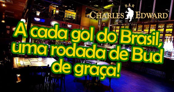 Gol do Brasil vale uma rodada de Bud no Bar Charles Edward!!!