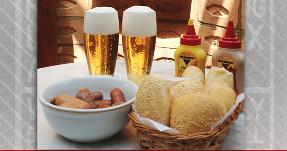 Promoção: Concorra a 1 Porção de Mini Salsichas Mistas acompanha Mini Pães + 2 Chopps no O Garimpo