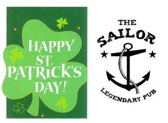 Convite para o St Patricks Day no The Sailor Pub