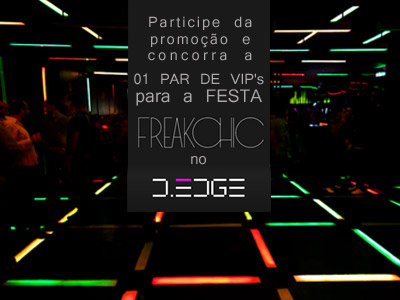 Ganhe 1 PAR DE VIP's no Club D-Edge participando da promoção no BaresSP!