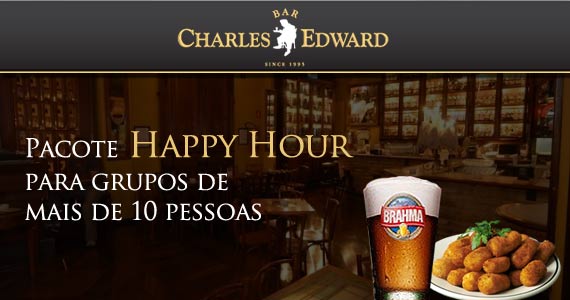 Pacote de Happy Hour no Bar Charles Edward