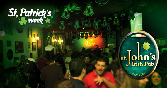 Venha para o St. Patrick's Week no St John's Irish Pub!!!
